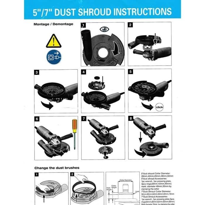 Cover Gerinda Tangan 7 Inch Pelindung Gerinda Tangan Tutup Gerinda Tangan Tutup Gerinda