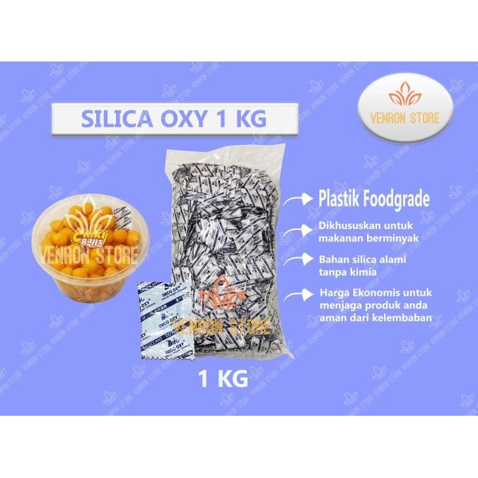 

Produk Baru!! SILICA GEL OXY 1KG 970PCS (@1GRAM) FOOD GRADE TERSERTIFIKASI