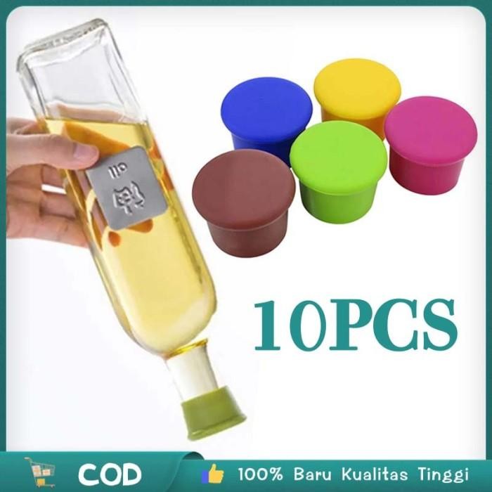 Isi 10 Tutup Botol Silicone Tutup Botol Karet Silikon Tutup Botol Berwarna Silikon Tutup Botol Minum
