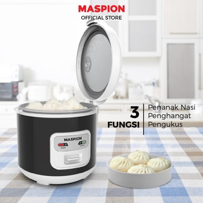 maspion rice cooker magic com 1 liter mrj-1003 bs
