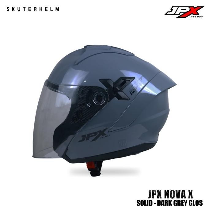 Helm JPX Nova X Solid Dark Grey Gloss Black