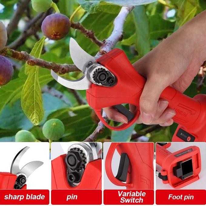 Reaim 800W Gunting Dahan Listrik Gunting Taman Elektrik Garden Cordless Pruning Shear Scissors Peman