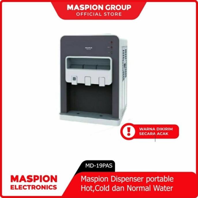 maspion md-19 pas . dispenser air portable panas normal dingin . baru