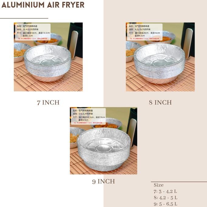 Terlaris Kertas Alas Air Fryer Aluminium Foil | Mangkok Oven Baking Tray