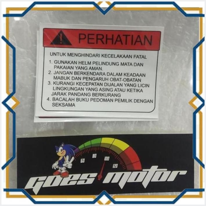 [MUZ] STIKER / STIKER WARNING SUZUKI SATRIA SHOGUN