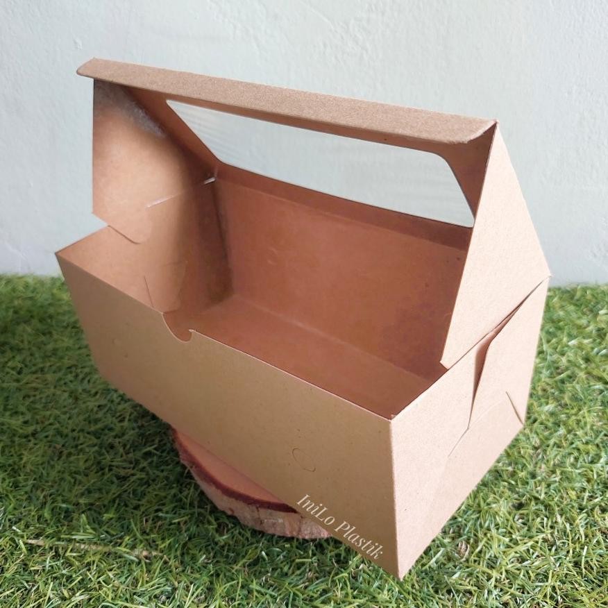 

Gf-5 @1Pack Kotak Kue 12X16X8 Window / Dus Roti / Cake Box / Box Bk Kaca Hemat