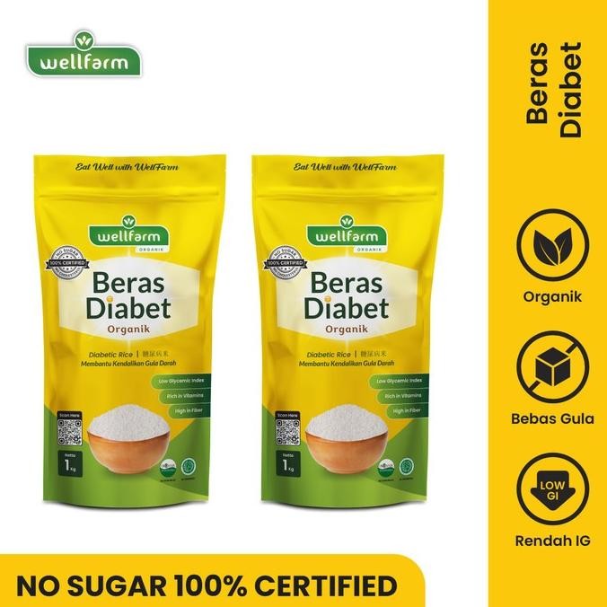 

Beras Diabetes Organik, Wellfarm Beras Diabet Paket Bundling Hemat 2Kg
