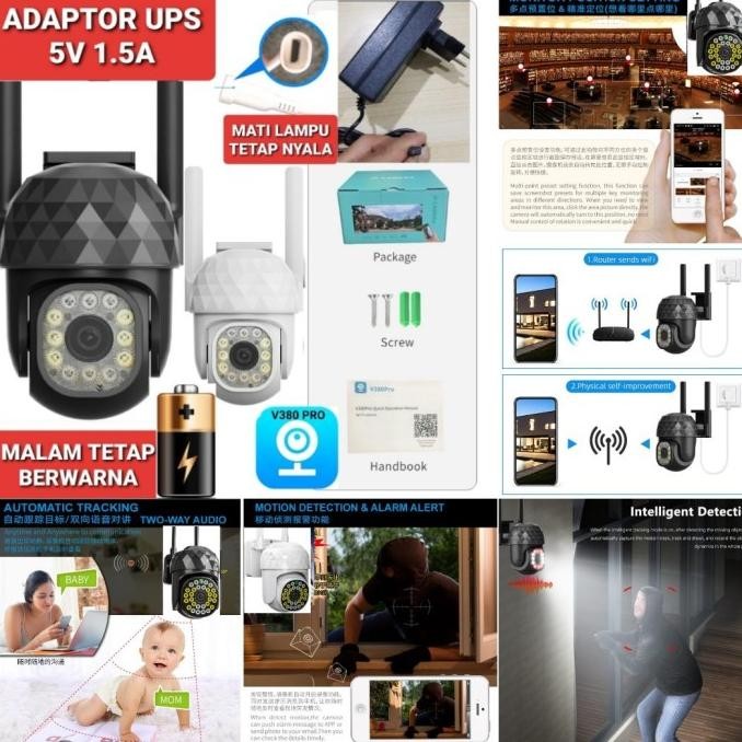 TERSEDIA New V380 HD 960p Outdoor Wifi Cctv Ip Camera Waterproof Wireless P2P