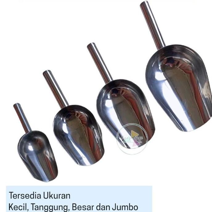 

Terlaris Skop Es Batu | Sendok Es Batu | Serok Tepung Beras Kopi Serbaguna Stainless Steel