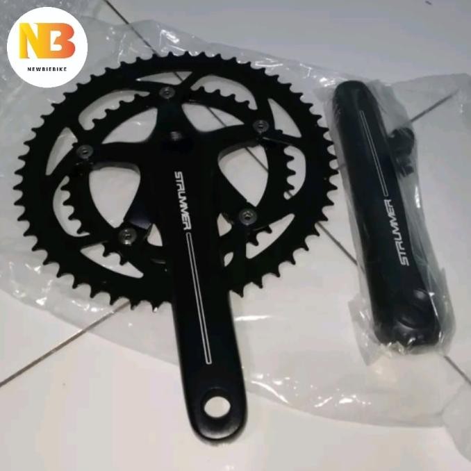 Original Crankset Crank Set Strummer Crank Sepeda Balap Dual Chainring 53-39t