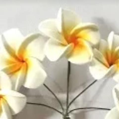 Produk Terbaik] bunga jepun imitasi Bali jepit panjang