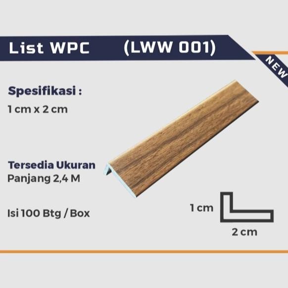 SALE LIST WPC UNTUK PANEL DINDING PVC 2,4 METER PER PC