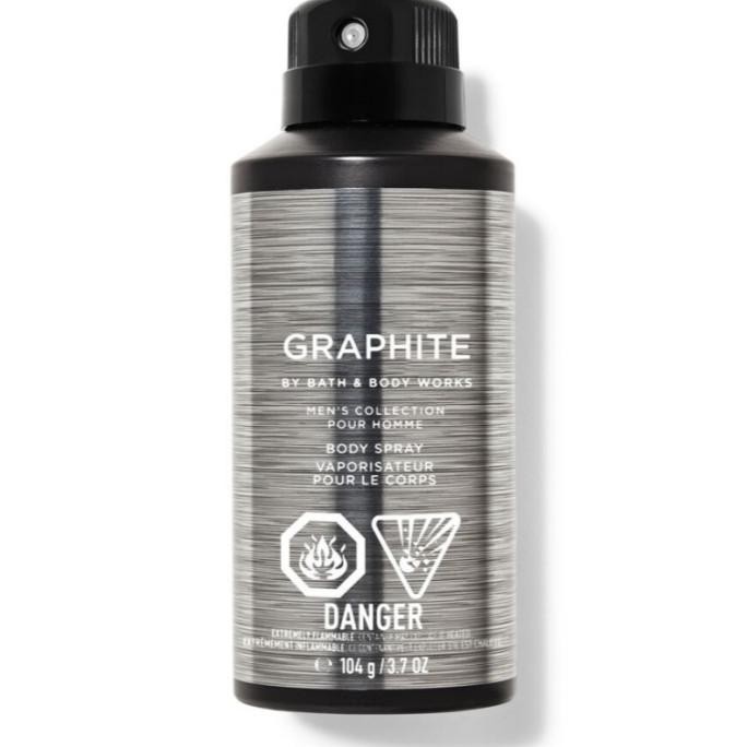 NEW Bath & Body Works BBW GRAPHITE DEODORIZING BODY SPRAY 104 G