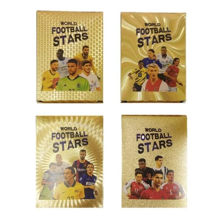 55Pcs World Soccer Star Collection Cards Kartu Bintang Sepak Bola Kartu Bola World Cup 2022 Bintang 