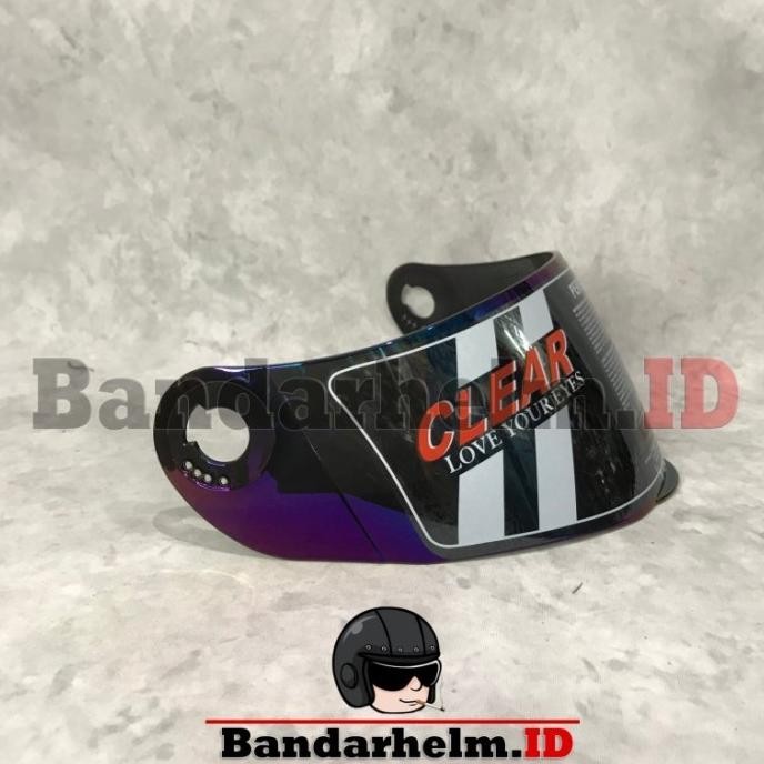 Kaca Helm KYT X - Rocket Iridium - Original Clear