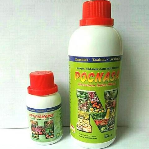 Terlaris Pupuk Organik Nasa 1 Paket / Pupuk Cair Organik Nasa / Poc Nasa 500Cc Dan Hormonik 100Cc