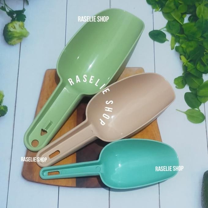 

Terlaris Set 3Pcs Sekop Skop Es Batu Gula Biji Kopi Beras Tepung Sendok Plastik Serok Kacang