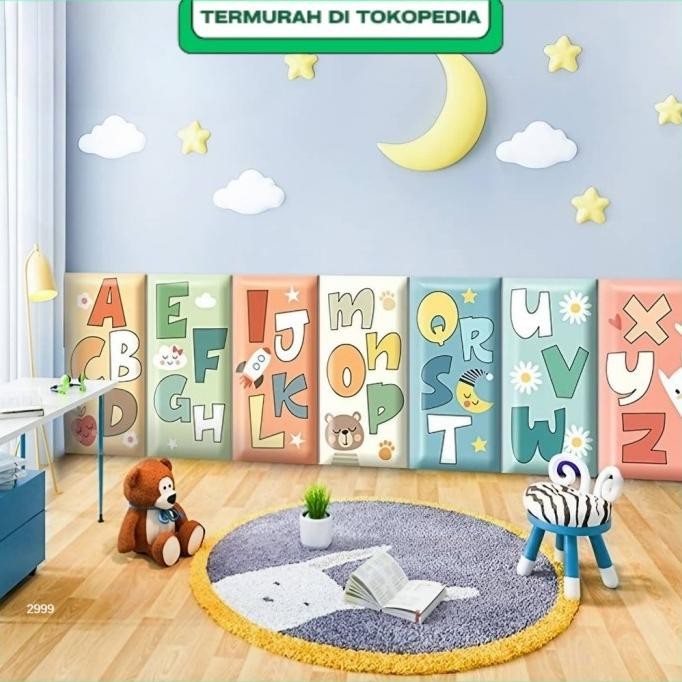 SALE HARGA PER 1 UNIT | [KODE D] HEADBOARD ABJAD HIASAN DINDING KAMAR WALLPANEL 3D | AKSESORIS RUMAH