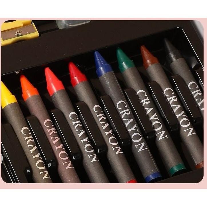 

AS25 gh-67 HZ Crayon Set 48pcs Koper Aluminium Besi Krayon Pensil Warna 48 Pcs Box Alat Lukis Anak Koper Set CR 48 Murah Murah