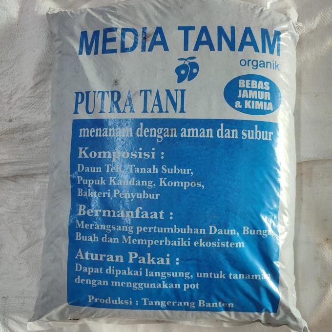 

Terlaris Media Tanam Pupuk Kompos Organik Putra Tani 7-8 Kg (Humus Penyubur)