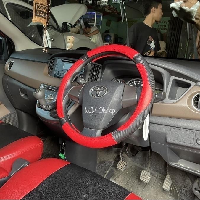 Sarung stir mobil calya / cover stir mobil sigra asli MBTech murah