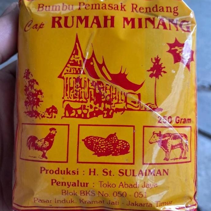 

Bumbu Masak Rendang Cap Rumah Minang 250 Gram Bubuk Spices Masakan Bahan