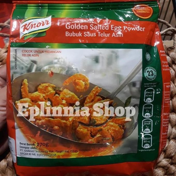 

Terbaru Knoor Golden Salted Egg Powder 270 gr - Bubuk Saus Telur Asin