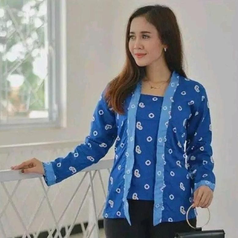 Batik Kebaya Kutubaru Jumputan Wanita Size Jumbo Solo Limited