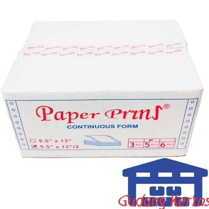

BEBAS ONGKIR - CONTINUOUS FORM 91/2 X 13/2 5PLY PAPERPRYNS (BAGI 2)
