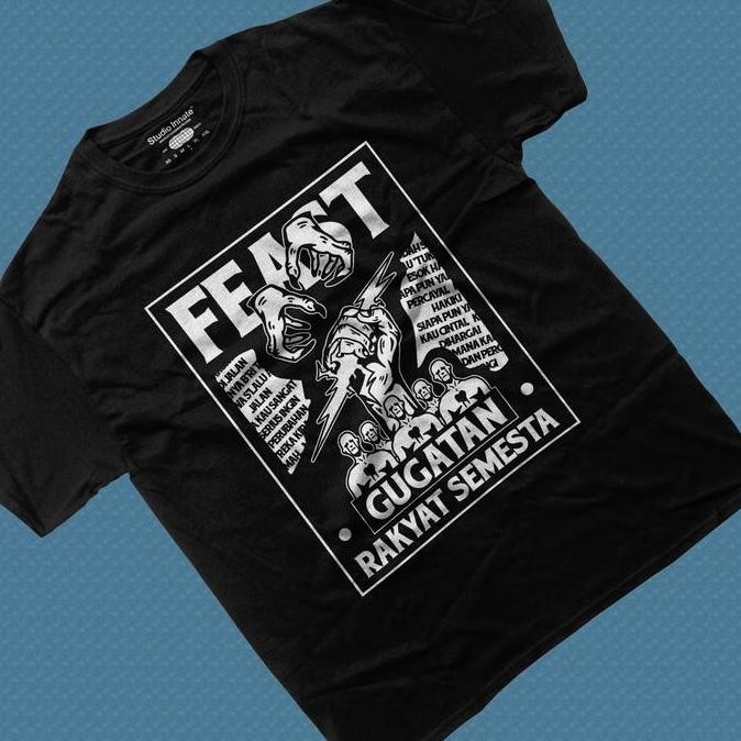 baru  T-shirt Merchandise Band FEAST Gugatan Rakyat Semesta | Basic Katun Combed murah