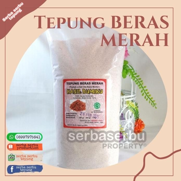 

Terlaris Tepung Beras Merah(1Kg)|Cegah Diabetes,Kanker|Tepung Mpasi Organik