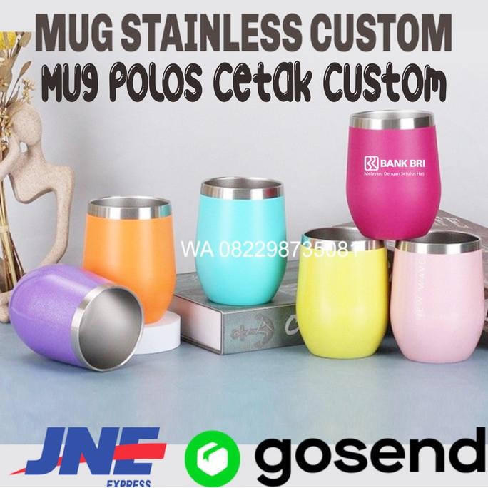 Terlaris Mug Egg/Mug Stainless/Mug Egg Custom/Mug Telor/Muk Custom/Cangkir Stainless/Gelas Stainless