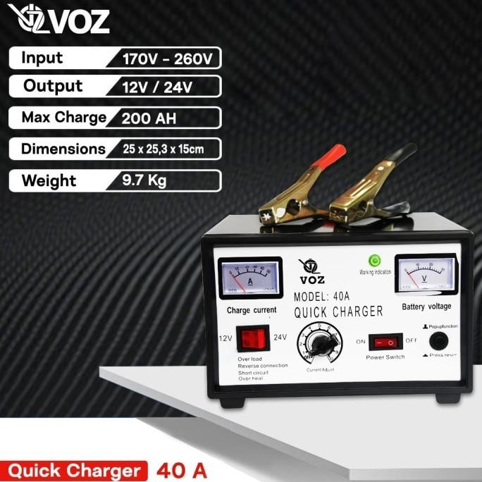 Murah Voz Charger Aki 40A | Charger Aki Mobil | Charger Aki Kering