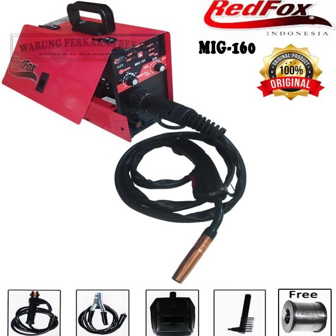 Redfox Mig 160T Mesin Trafo Las Listrik Bisa Mma Full Set Kawat 1.0Mm New Stok