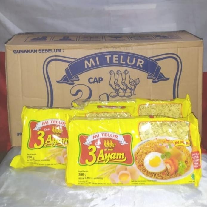

Terlaris Mie Telur Telor Cap 3 Ayam 200 Gr - 1 Pc