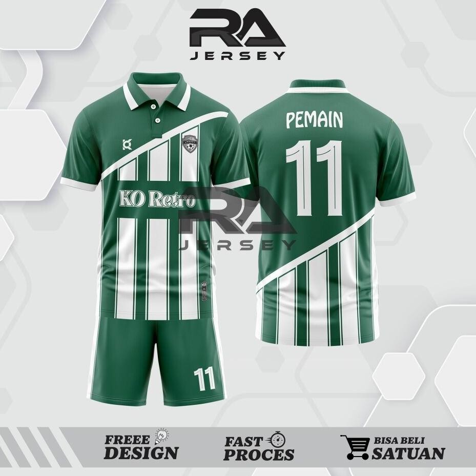 JERSEY FUTSAL RETRO KERAH FULL PRINTING