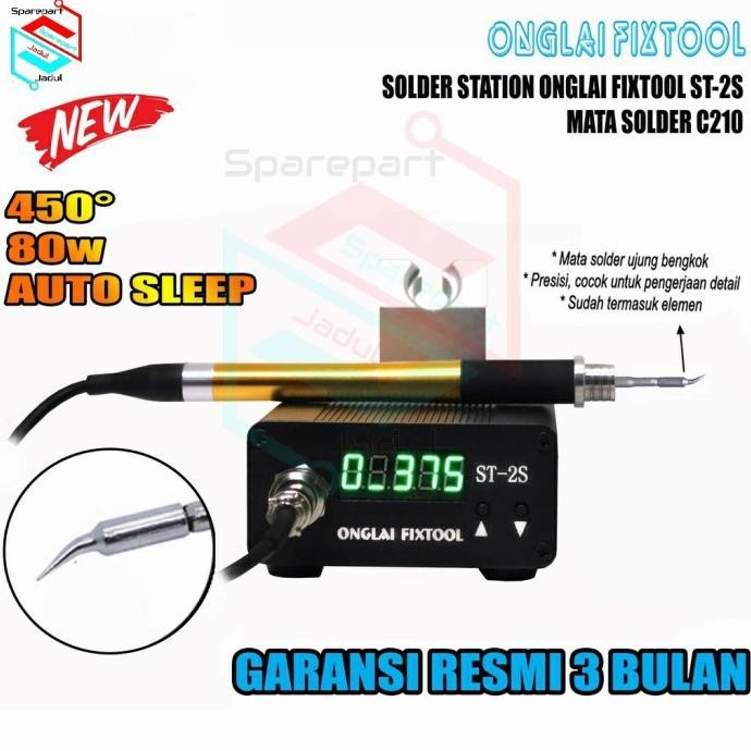Solder Station Mini Onglai Fixtool St-2S 80W C210 Soldering Ori New Stok