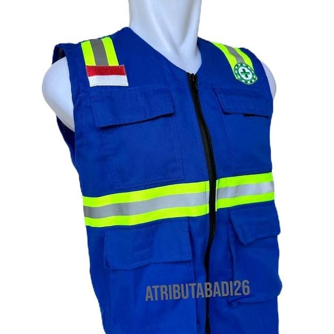 Terlaris Rompi Safety/Rompi Proyek/Rompi Lapangan/Rompi Vest Tambang Pria Tebal Casual Keren Ready S