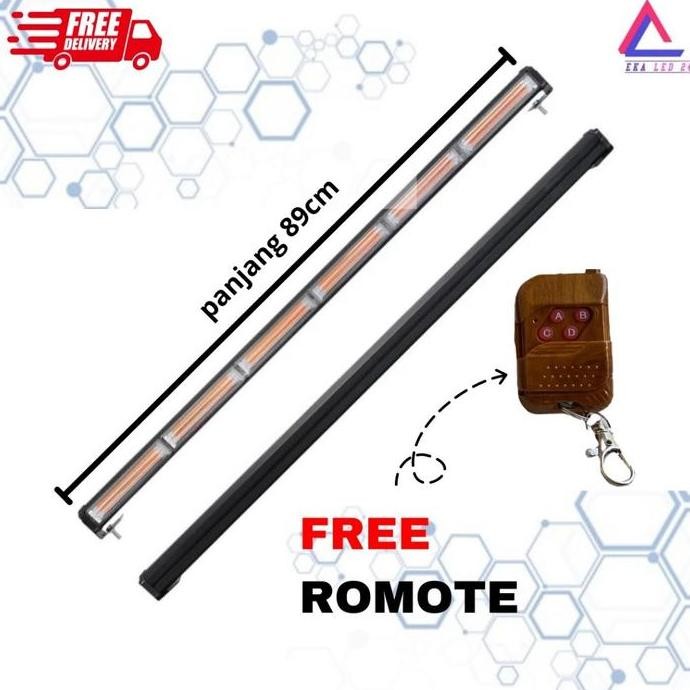 LAMPU ROTATOR LAMPU LED BAR LAMPU UNTUK ATAP CAR MOBIL BUS TRUK 9-36V FREE REMOTE