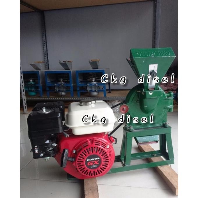 Terlaris Mesin Giling Tepung Beras Multifungsi + Mesin Penggerak Honda Gx 160