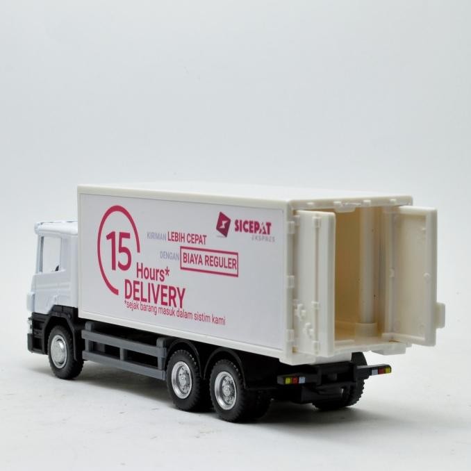 Uni Car Scania Mainan Truk Kurir DHL JNE Sicepat Wahana Anteraja JNT 1