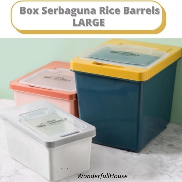 

Terlaris Kotak Penyimpanan Tepung Beras Medium Serbaguna Box Rice Barrels