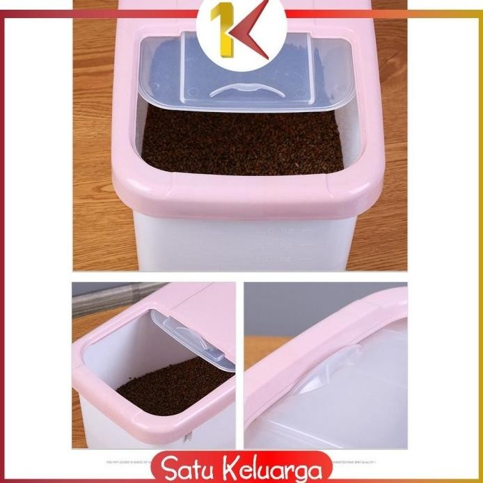 

Terlaris Sk-C719 Tempat Beras Kotak Penyimpanan Makanan Rice Box Storage Bisa Didorong Dengan Roda / Wadah Serbaguna Box Beras Tepung Free Cangkir
