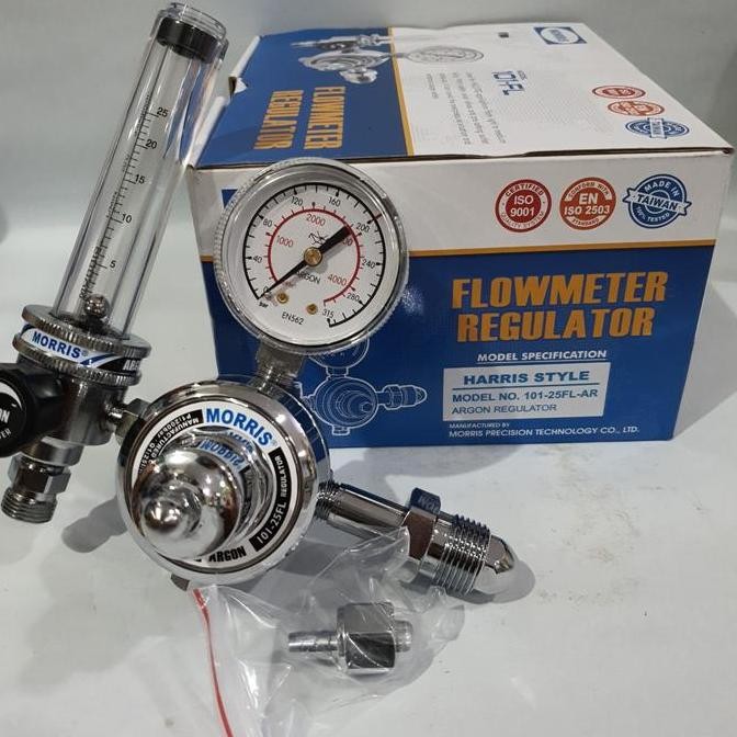 Morris Regulator Argon 101-25Fl / Flowmeter Regulator 101-Fl New Stok