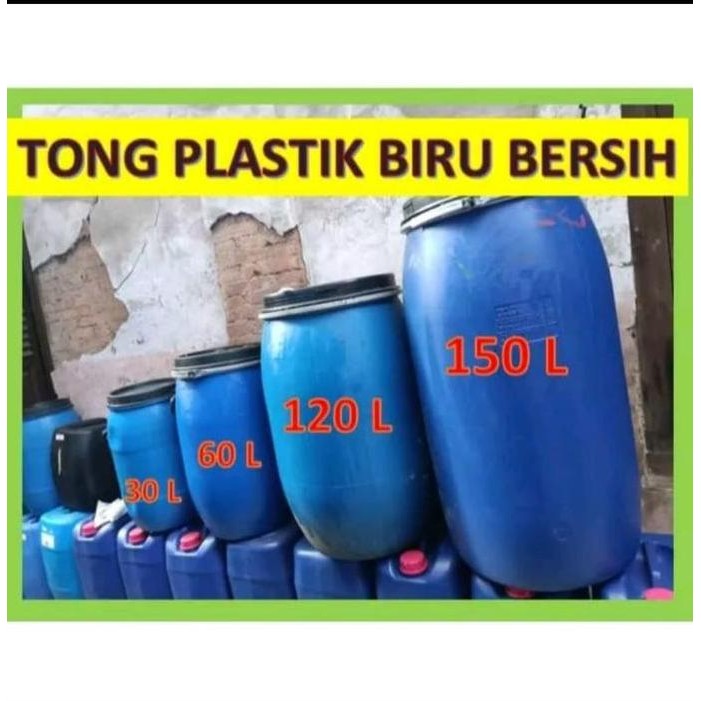 TERBARU - Tong Plastik Tempat Sampah / Tong Biru / Tempat Air BEKAS