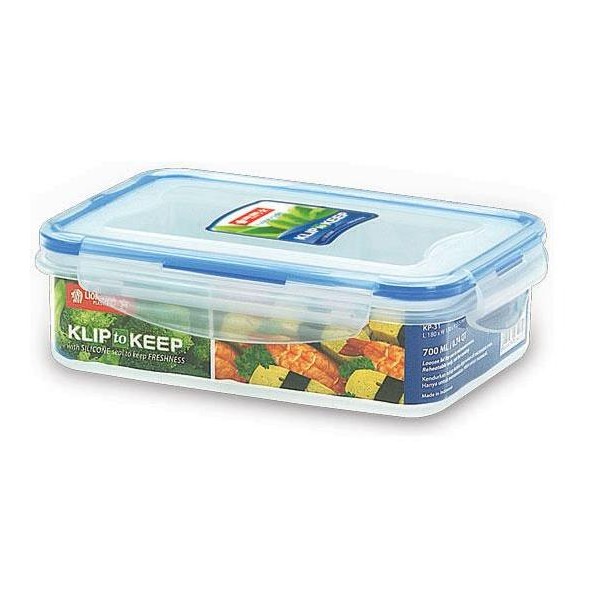 Klip To Keep 1201 700 Ml Kp-31 Lion Star Kotak Sekat Lunch Box Tempat Bekal Makanan Asli