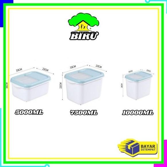 

Terlaris Mi-C719 Tempat Beras Kotak Penyimpanan Makanan Rice Box Storage Bisa Didorong Dengan Roda / Wadah Serbaguna Box Beras Tepung Free Cangkir