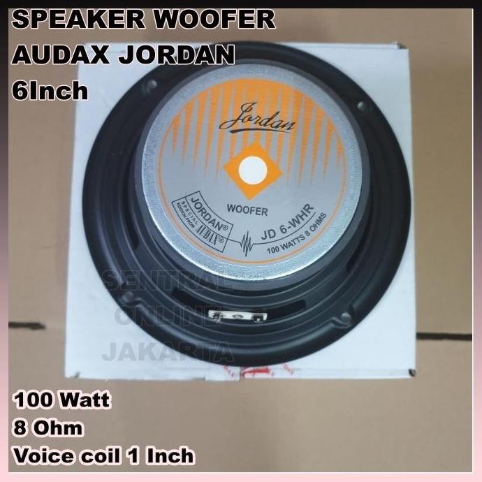 Asli SPEAKER WOOFER JORDAN AUDAX 6in 6inch WOOFER JD 6 WHR 100 WATT ORIGINAL