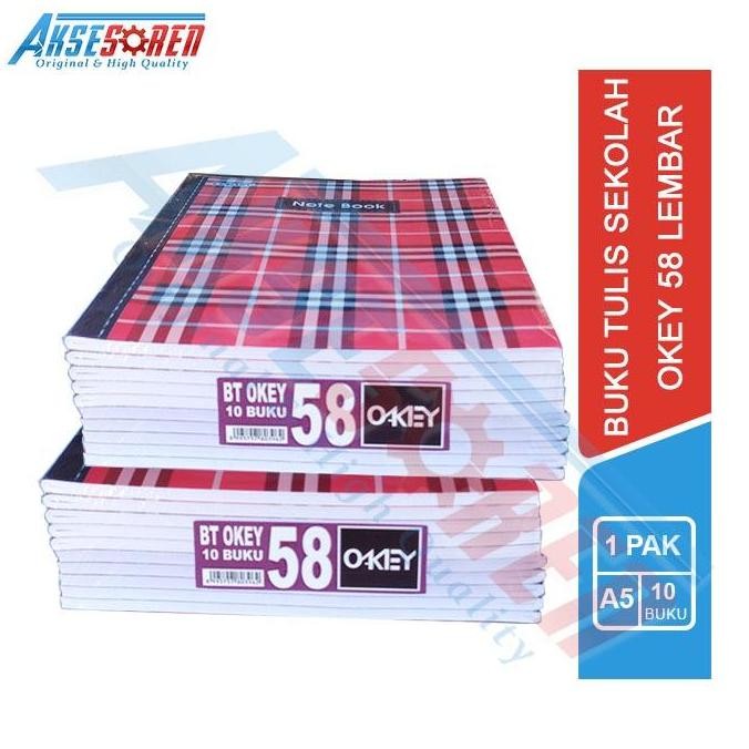 

SALE! BUKU TULIS CAMPUS OKEY 1 PACK [58 LEMBAR] / BUKU KAMPUS 1 PACK / BUKU CAMPUS 1 PAK / BUKU SEKOLAH PRODUK KIKY / BUKU TULIS KAMPUS / BUKU TULIS SEKOLAH 1 PACK MURAH / BUKU TULIS KWARTO A5
