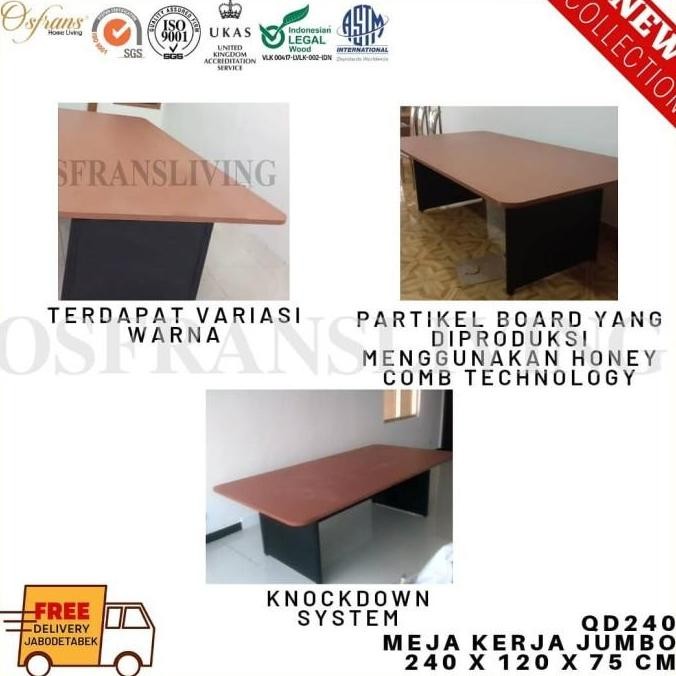 ready MEJA RAPAT MEJA MEETING JUMBO BESAR QD240 QD180 QD120 QD 240 180 QD 40